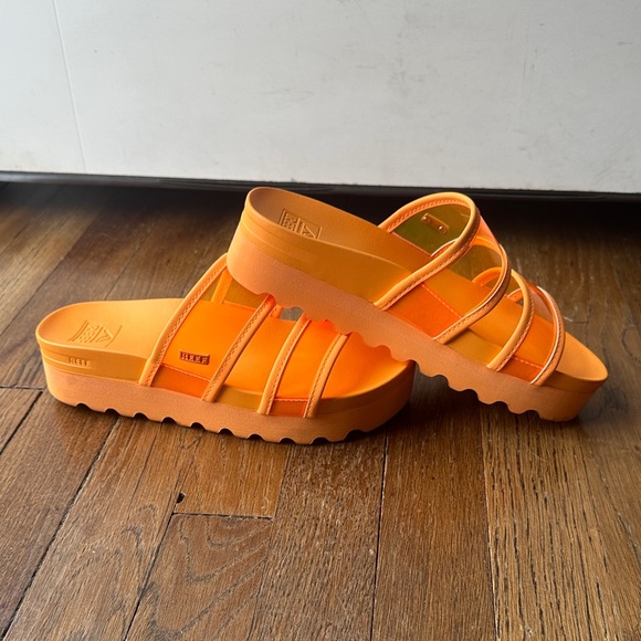 Reef Bright Orange Slide Sandals - Picture 3 of 7